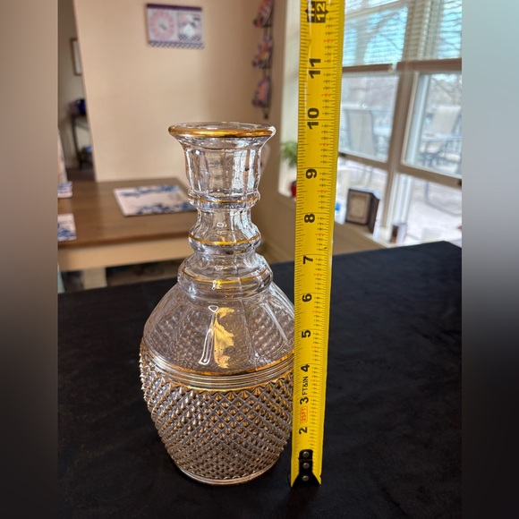 🔥🔥🔥Vintage Mid Century Modern Imperial Cambridge Glass Mt Vernon Decanter Gold - Picture 7 of 7